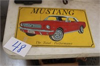 MUSTANG TIN SIGN 12X18"