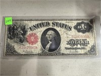 1917 $1 RED SEAL CURRENCY NOTE
