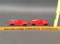 (2) Hubley Kiddietoy Fire Trucks