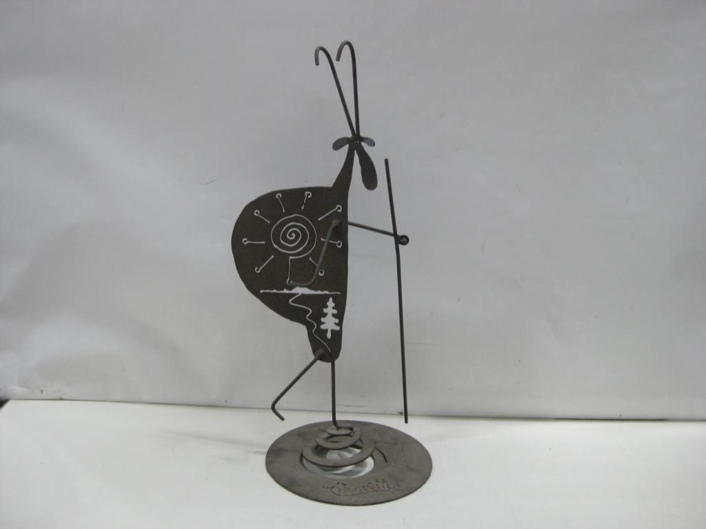 Signed Numbered Metal Art Sculpture 20" Tall