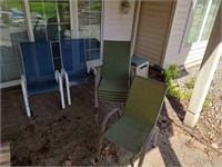 8 patio chairs hose box & hose and more. Backyard