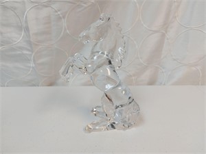 Glass Rearing Horse New Condition 7.5" Tall