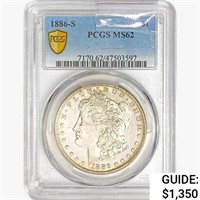 1886-S Morgan Silver Dollar PCGS MS62