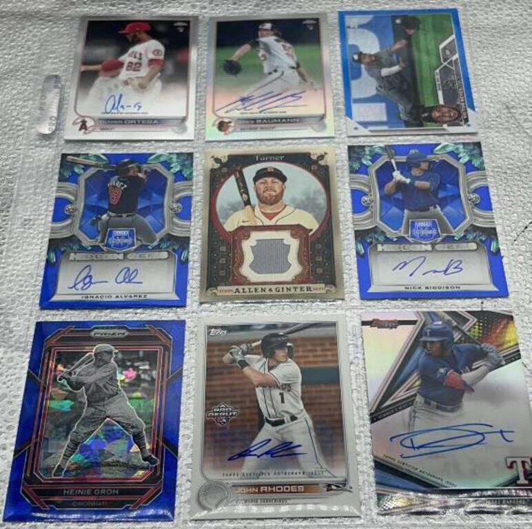 Top MLB cards/ jersey cards - some autographed