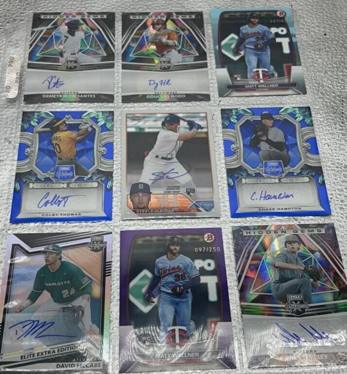 Top MLB cards - autographed