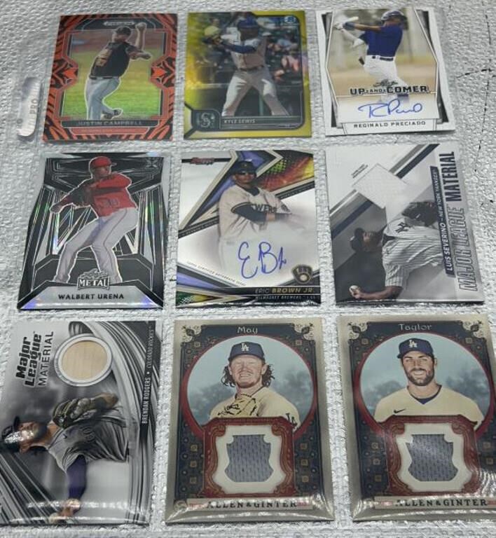 Top MLB cards - some autographed/ jersey cards