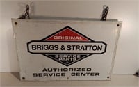 Original Briggs & Stratton Service Sign W/ Wood