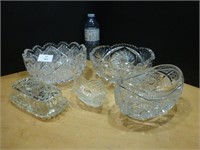 Glass - 2 Bowls / Oval Bowl / Butter Dish