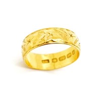 Edwardian 22ct yellow gold ring