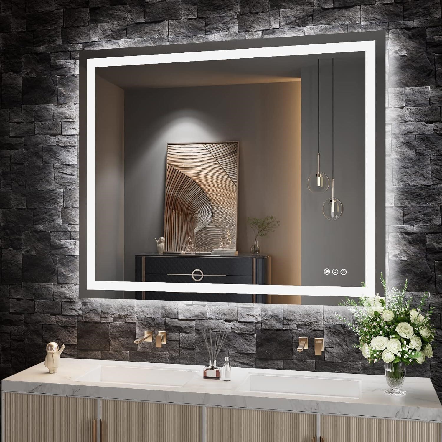 Amorho LED Bathroom Mirror 48'x 40'