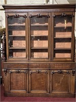 Victorian Mahogany Three Door Bookcase (183 cm W