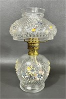 Vintage Miniature Daisy Cosmos Oil Lamp