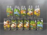 Eleven McDonalds Camp Snoopy Collector Glasses