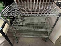 Rolling Metal Wire Cart - NSF