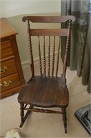 Antique Spindle Back Rocking Chair