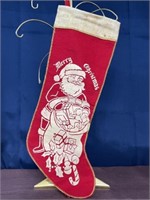 vintage Christmas stocking Santa Claus Toys