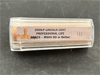 2009 Lincoln Penny Professional Life ANACS MS 65 R