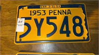 1953 Penna plate