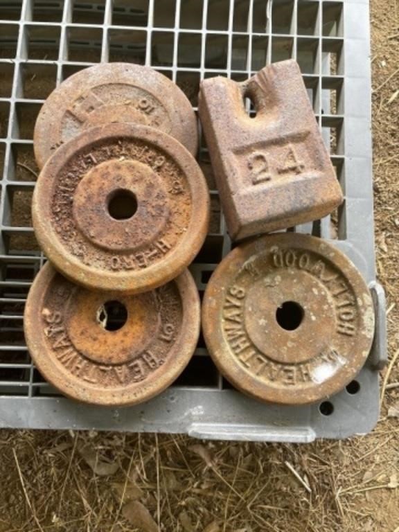 Lot of 5 misc metal weights