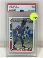 PSA 7 1982 Topps George Brett In Action #201