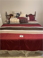 Bed Frame with Mattress/Box Spring, Pillows