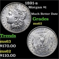 1891-s Morgan $1 Grades Select Unc