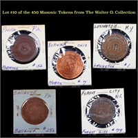 Lot #10 of the 450 Masonic Tokens from The Walter