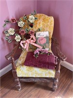 Vintage Chair & Rose Decor