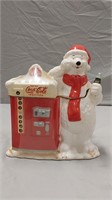 Coca Cola polar bear cookie jar nos