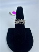 Sterling Vine/Leaf Design Ring sz7