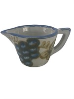 Louisville Pottery Stoneware Blue Grapes Creamer