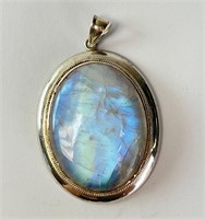 Large Sterling Moonstone Pendant 45 Grams