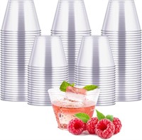 B1206  Disposable Plastic Cups, Clear, 100 pk