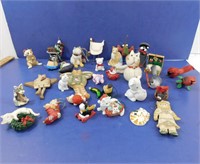 Christmas Ornament Lot--(Wooden, Porcelain) with