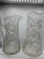 Cut glass pitchers