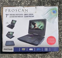 PROSCAN 7” PORTABLE DVD PLAYER