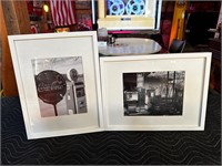 Framed Gas Pump/ Coca-Cola Pictures
