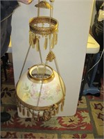 Vintage Ornate Hanging Oil Lamp