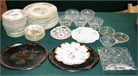 Toleware Trays, Hobnail Bowls, Plates,