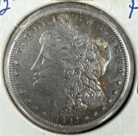 1892 Silver Morgan Dollar w/ Toning