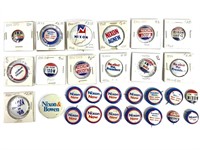 28 Nixon Political Buttons, Various Campaigns