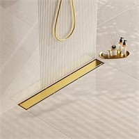 (N) Neodrain 24-Inch Gold Linear Shower Drain, 2-i