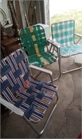 THREE LAWN CHAIRS IN GOOD CONDITION