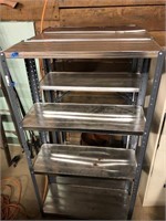 3 4-shelf metal shelving