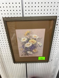 Framed daisy flower print