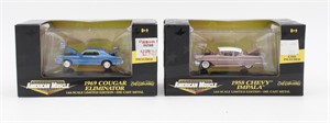 2000 AM ERTL 1969 Cougar & 1958 Chevy Impala