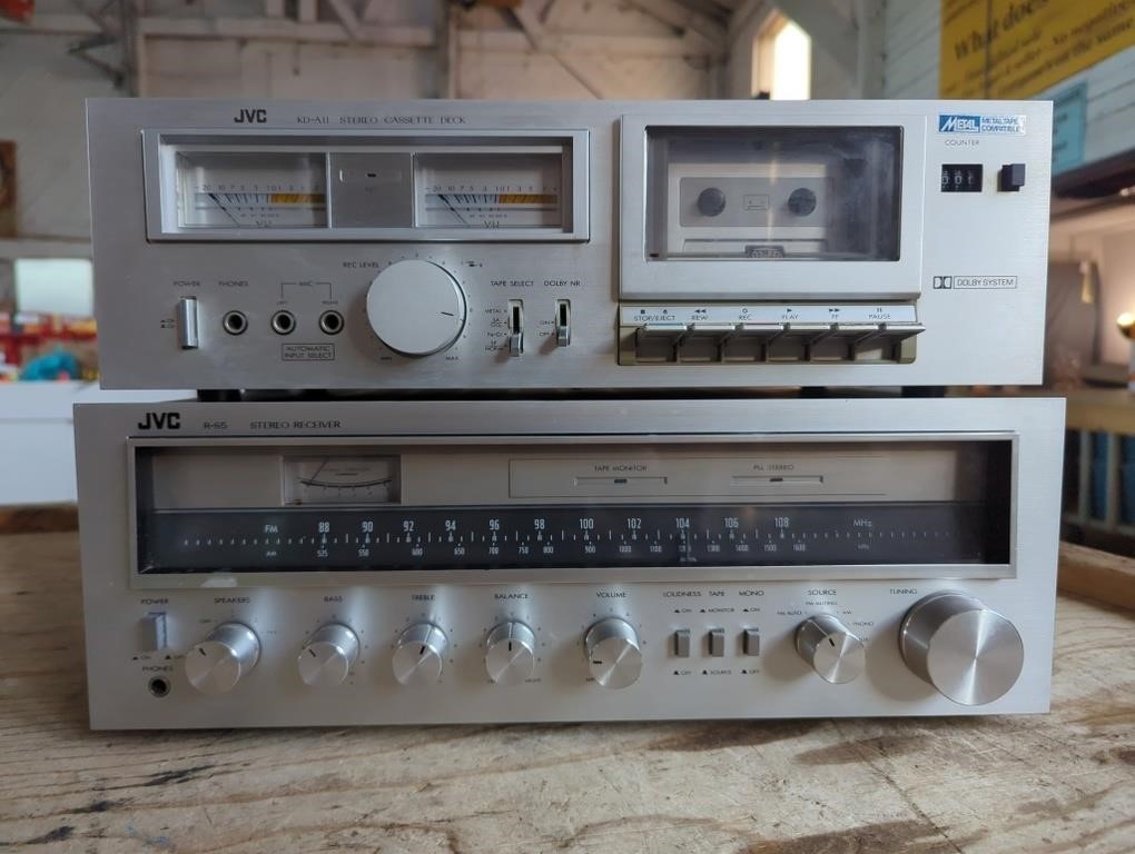 JVC KD-A11 Stereo Cassette Deck & R-S5 Receiver,