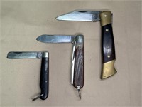 (3) CAMILLUS NY POCKET KNIVES