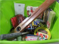 Bin of miscellaneous tools and more