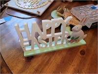 Decorative happy Easter resin and metal sign